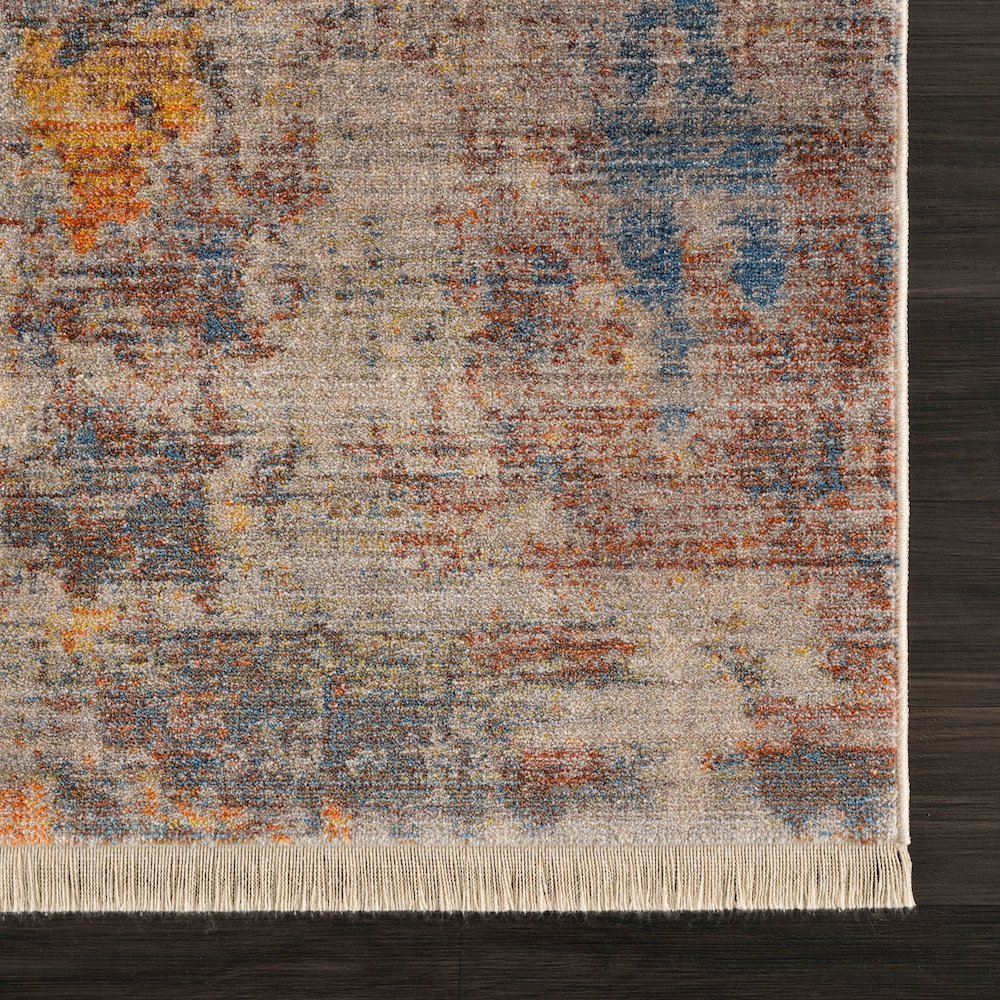 Holi Durable Performance Area Rug Indoor in Beige/Blue, 5' x 8'. Picture 6