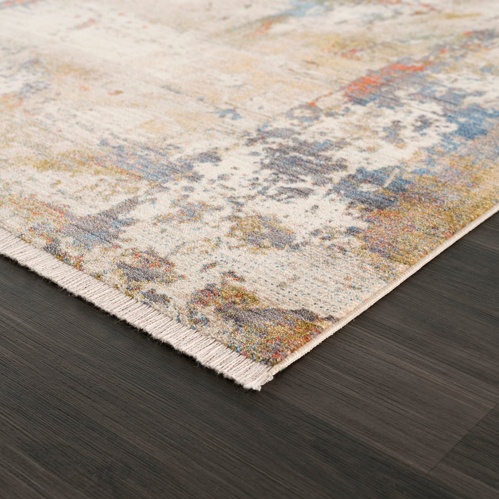 Holi Durable Performance Area Rug Indoor in Gray/Ivory, 5' x 8'. Picture 3