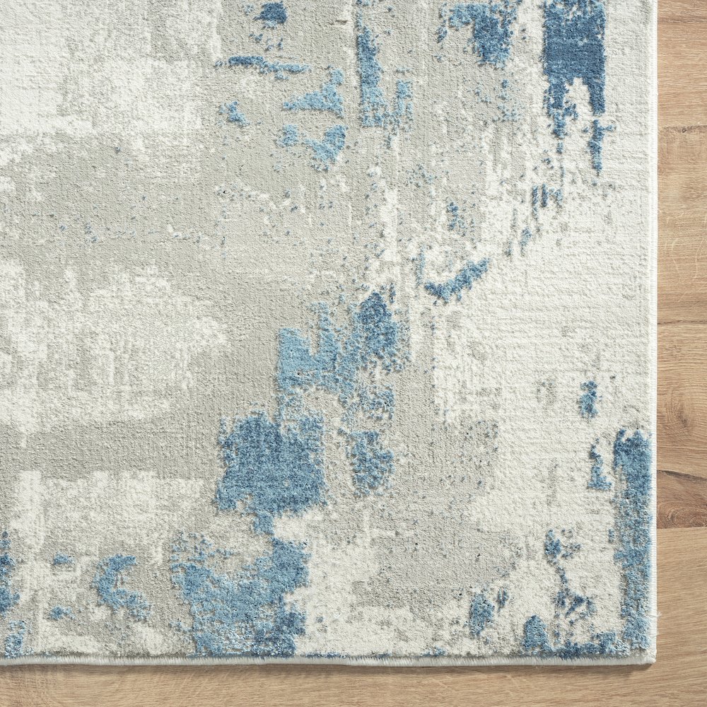 Isabella Performance Blend Area Rug Indoor in Gray/Blue, 5' x 7'6". Picture 5
