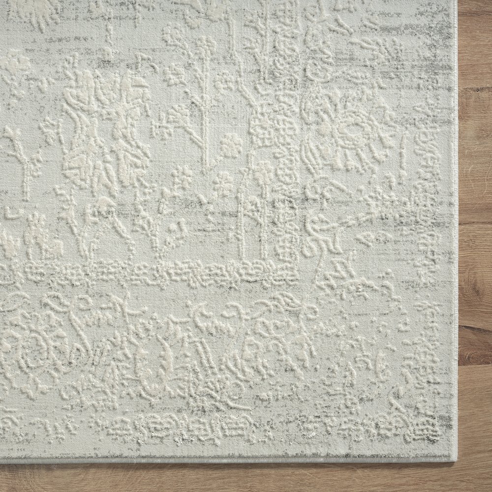 Isabella Performance Blend Area Rug Indoor in Ivory, 9' x 12'. Picture 5
