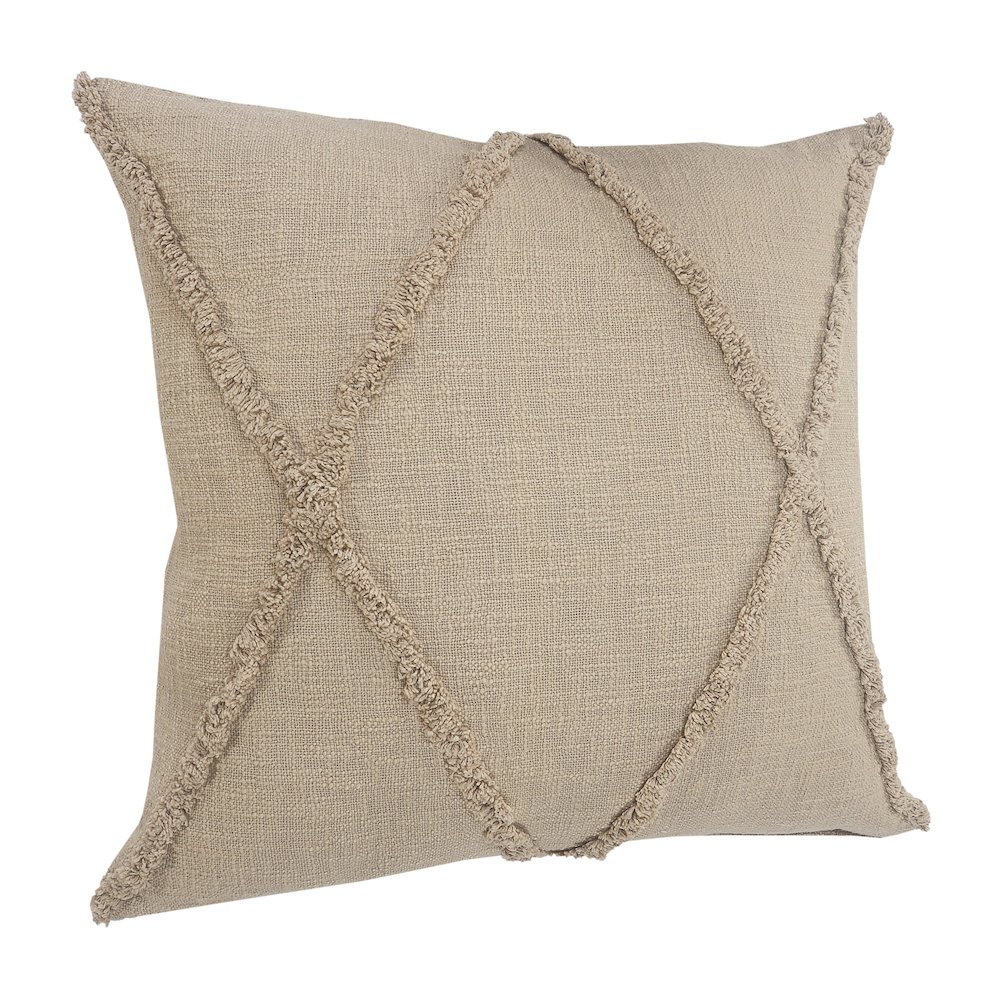 Reese Cotton Pillow Set of 2 in Brown, 20" x 20". Picture 5
