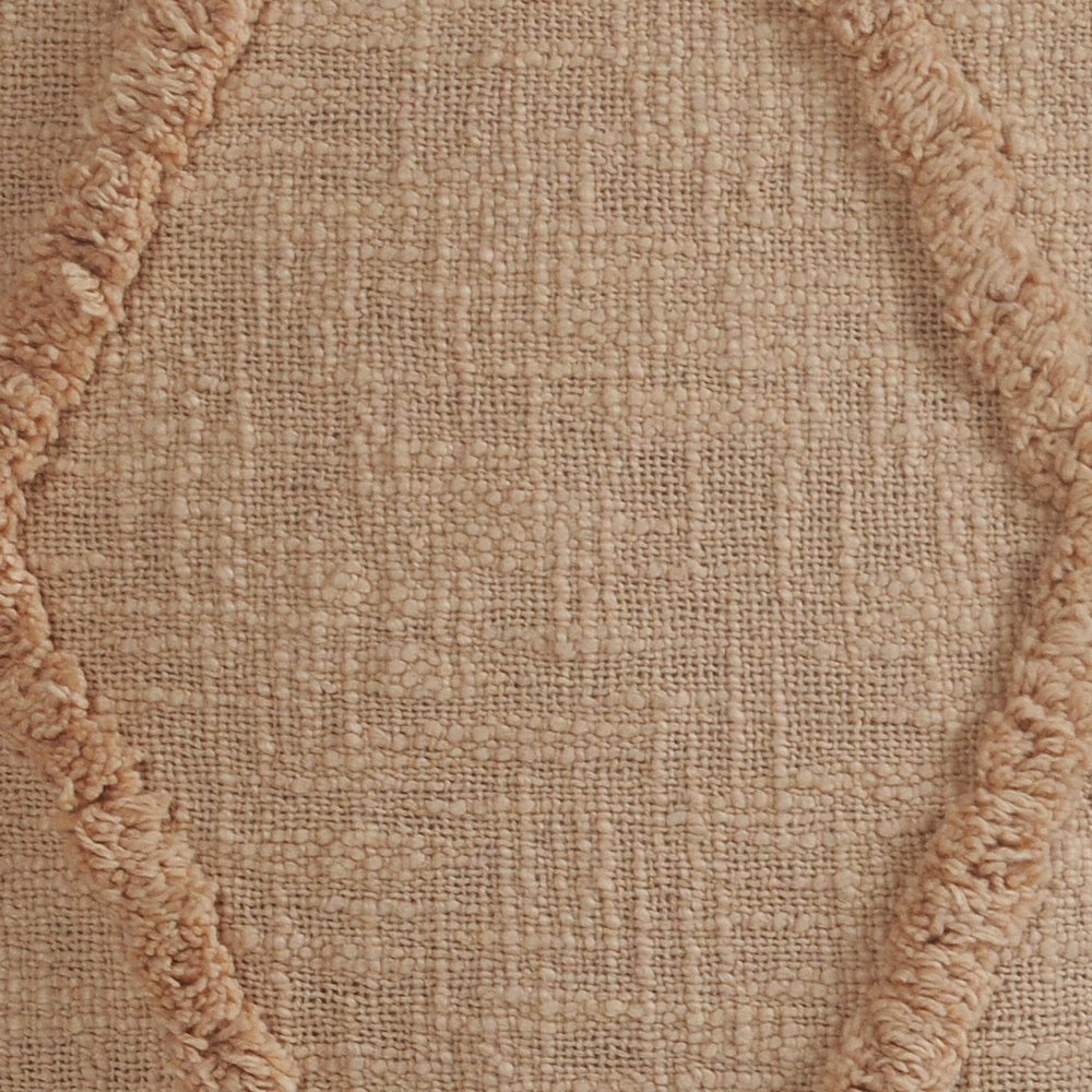 Reese Cotton Pillow Set of 2 in Tan, 18" x 18". Picture 3