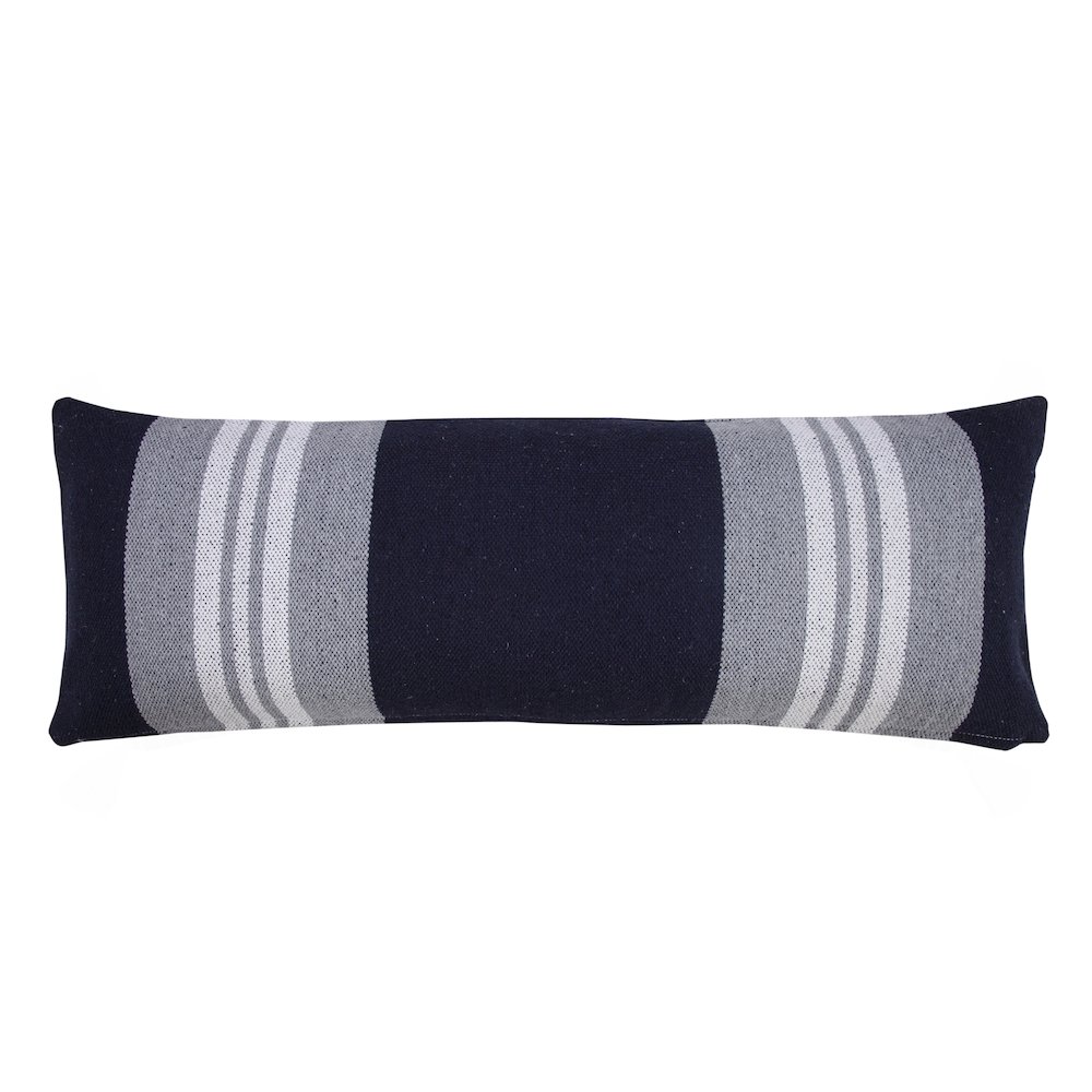 Classic Coastal Club Double Striped Lumbar Throw Pillow. Picture 10