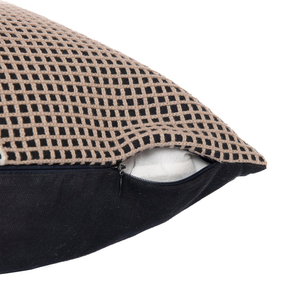 Stacy Garcia  Cotton Poly Filled Pillow in Black/White, 24" x 24". Picture 3