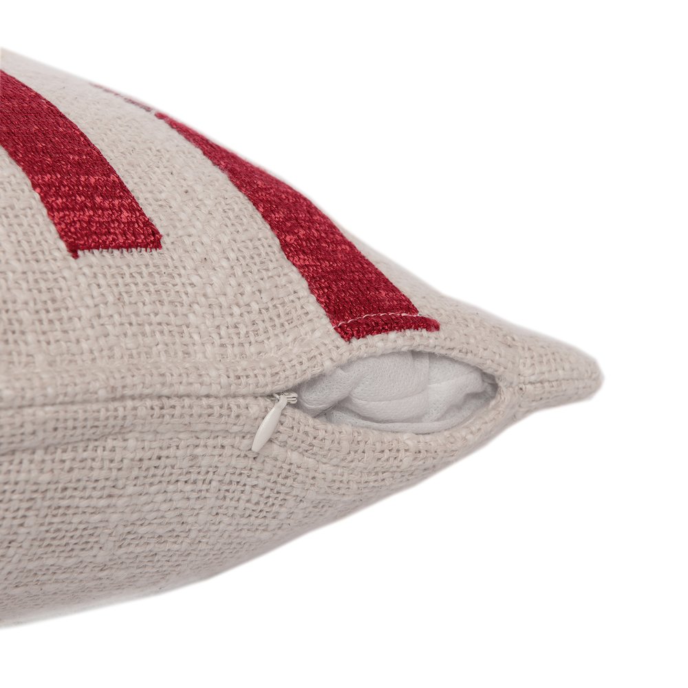 Stacy Garcia  Cotton Blend Poly Filled Pillow in Red/Ivory, 24" x 24". Picture 3