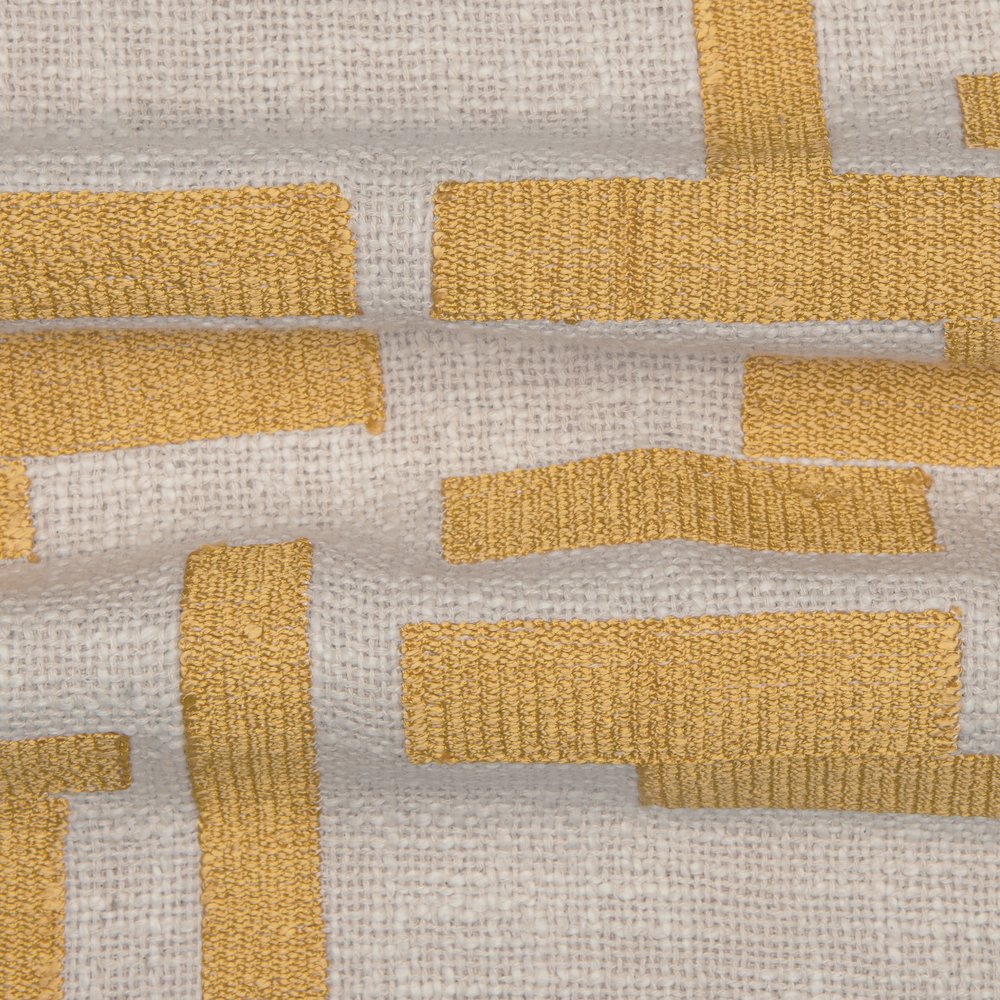 Stacy Garcia  Cotton Blend Poly Filled Pillow in Yellow/Ivory, 24" x 24". Picture 4