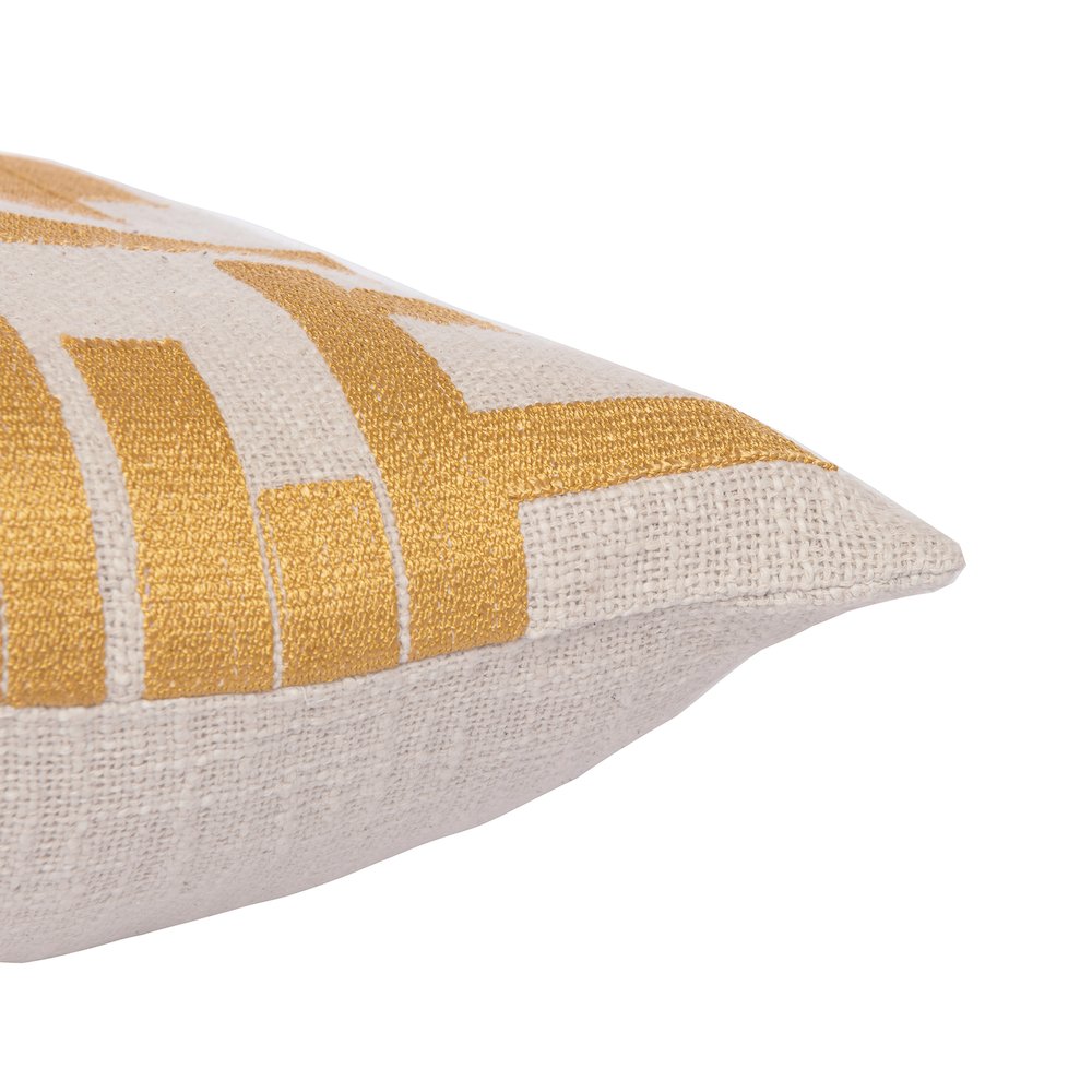 Stacy Garcia  Cotton Blend Poly Filled Pillow in Yellow/Ivory, 24" x 24". Picture 5