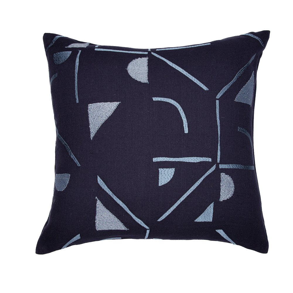 Stacy Garcia  Cotton Blend Poly Filled Pillow in Blue, 24" x 24". Picture 1