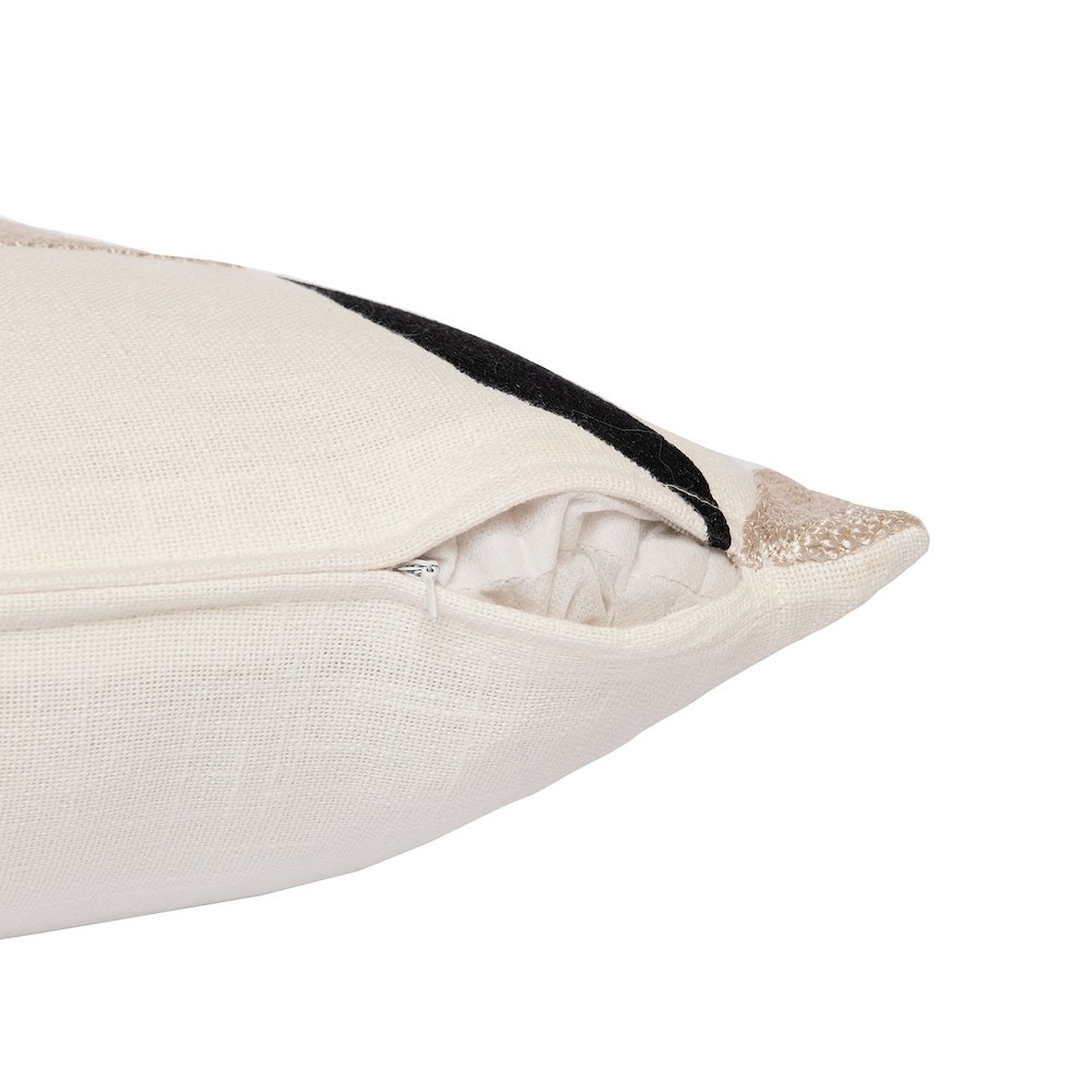 Stacy Garcia  Cotton Blend Poly Filled Pillow in Ivory/Tan, 24" x 24". Picture 3