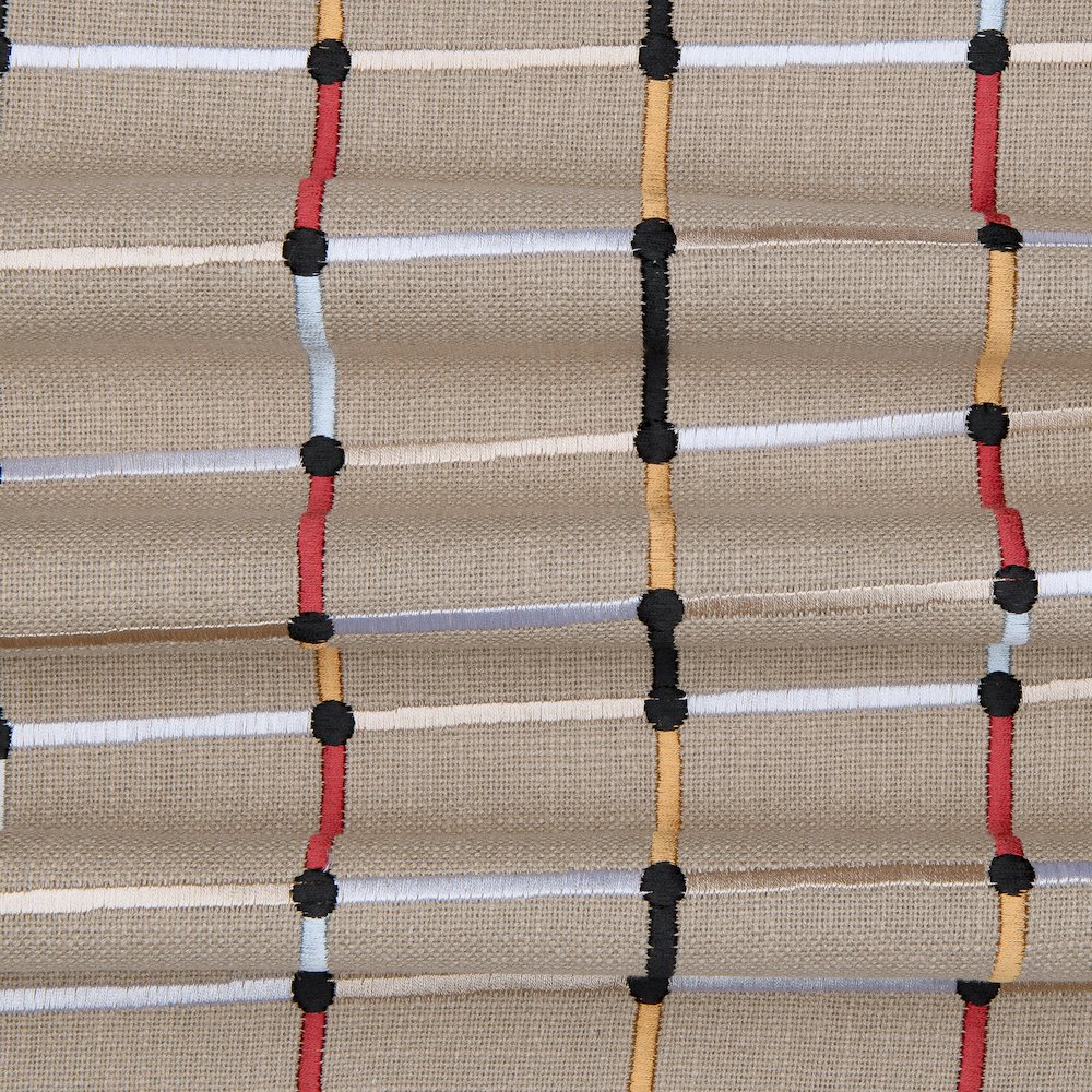 Stacy Garcia  Cotton Blend Poly Filled Pillow in Beige/Multicolored, 24" x 24". Picture 4