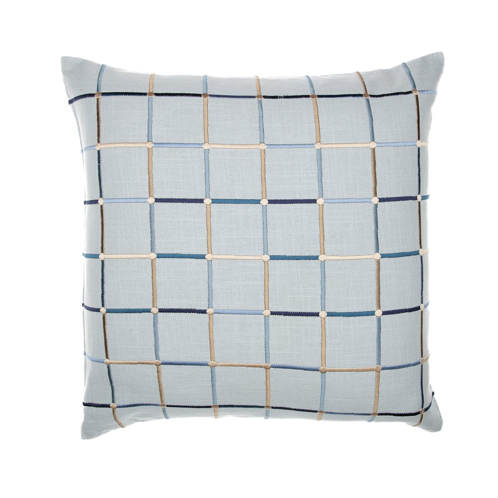 Stacy Garcia  Cotton Blend Poly Filled Pillow in Blue/Multicolored, 24" x 24". Picture 1