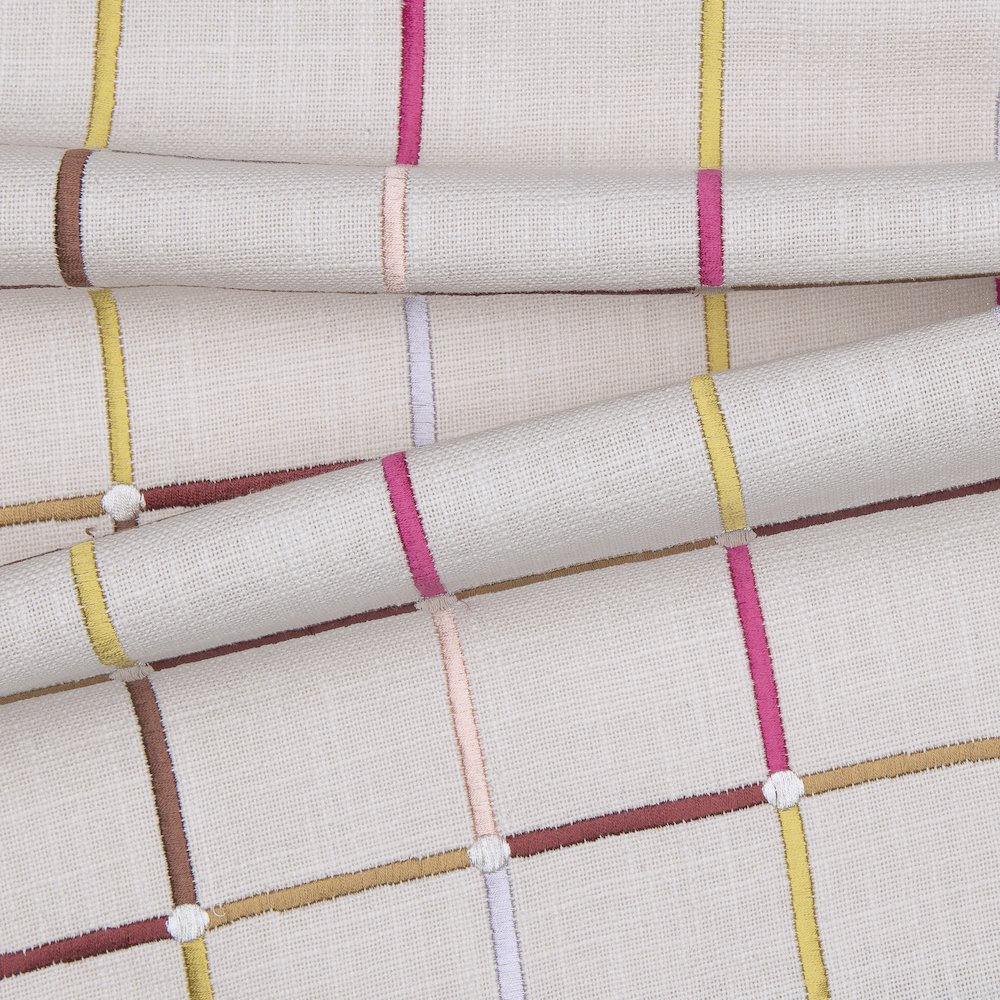 Stacy Garcia  Cotton Blend Poly Filled Pillow in White/Multicolored, 24" x 24". Picture 4
