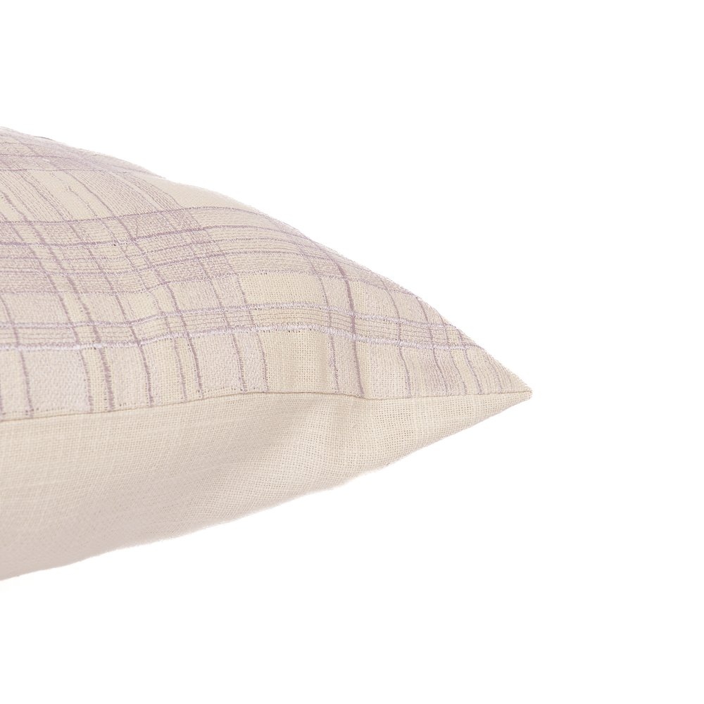 Stacy Garcia  Cotton Blend Poly Filled Pillow in Ivory/Purple, 24" x 24". Picture 5