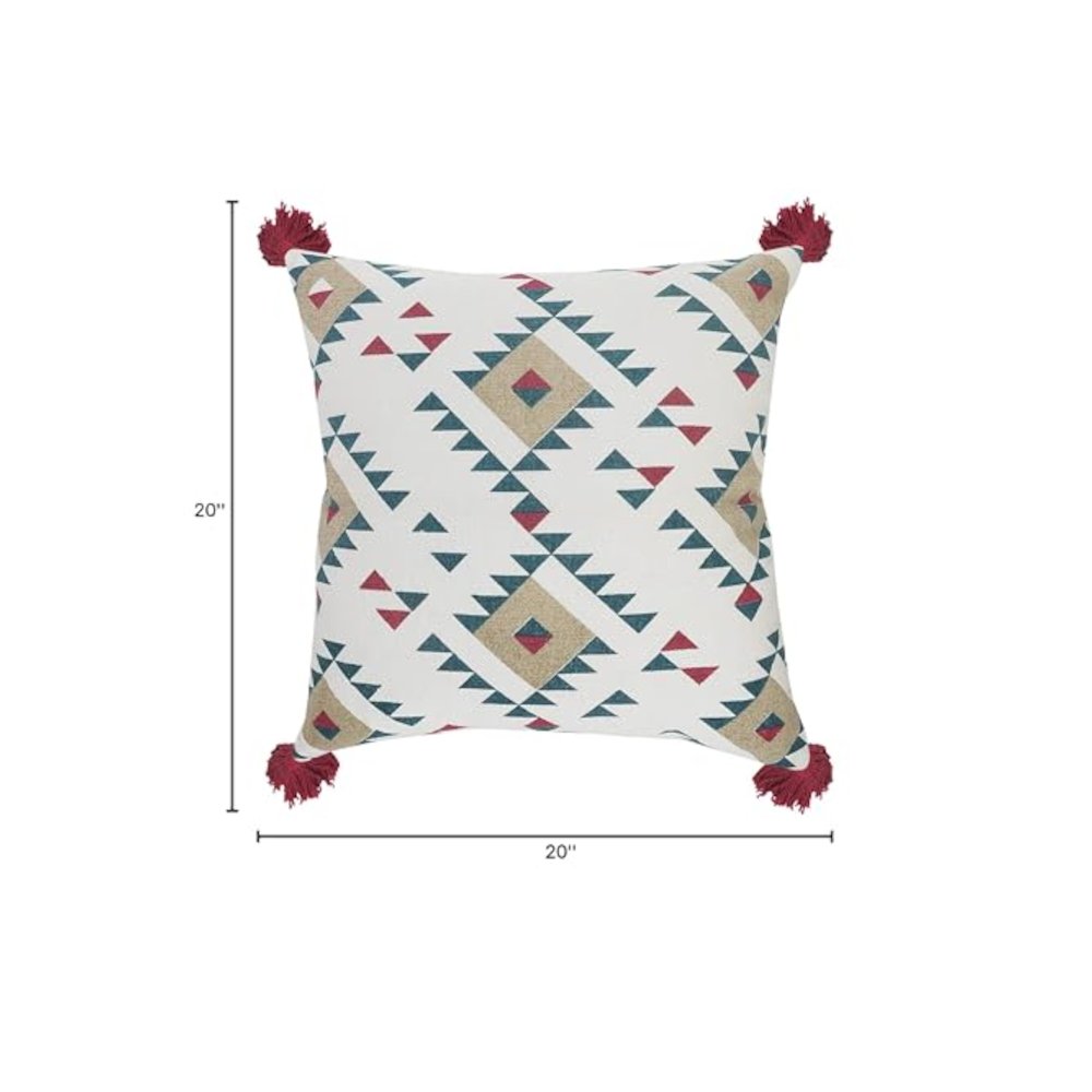 Eclectic Southwestern Geometric Throw Pillow. Picture 8