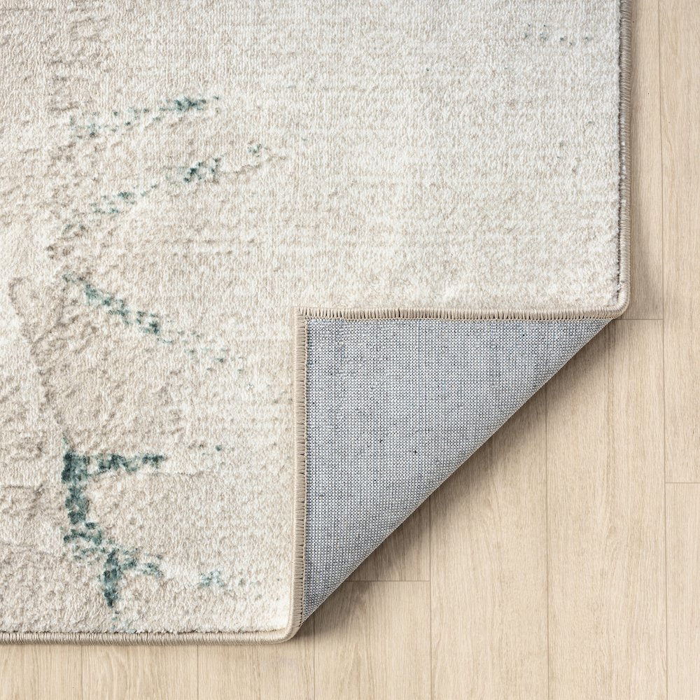 Antalya Durable Performance Area Rug Indoor in Beige/Blue, 9' x 12'. Picture 6