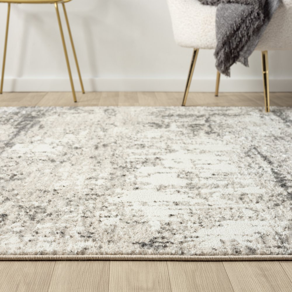 Antalya Durable Performance Area Rug Indoor in Beige/Gray, 9' x 12'. Picture 3