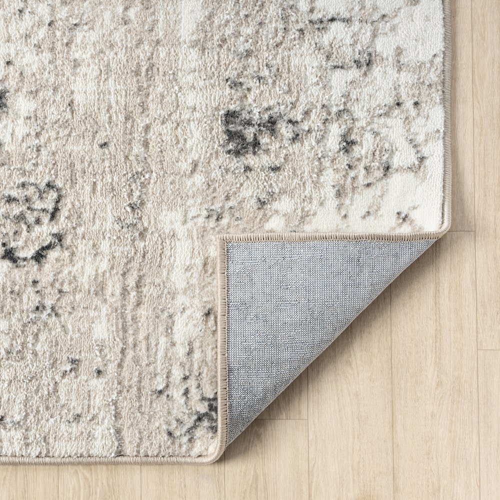 Antalya Durable Performance Area Rug Indoor in Beige/Gray, 9' x 12'. Picture 6