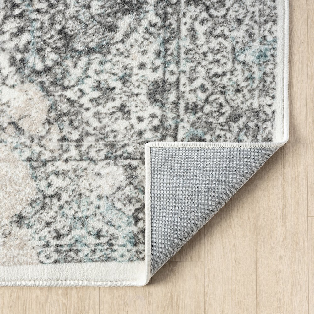 Antalya Durable Performance Area Rug Indoor in Beige/Blue, 9' x 12'. Picture 6