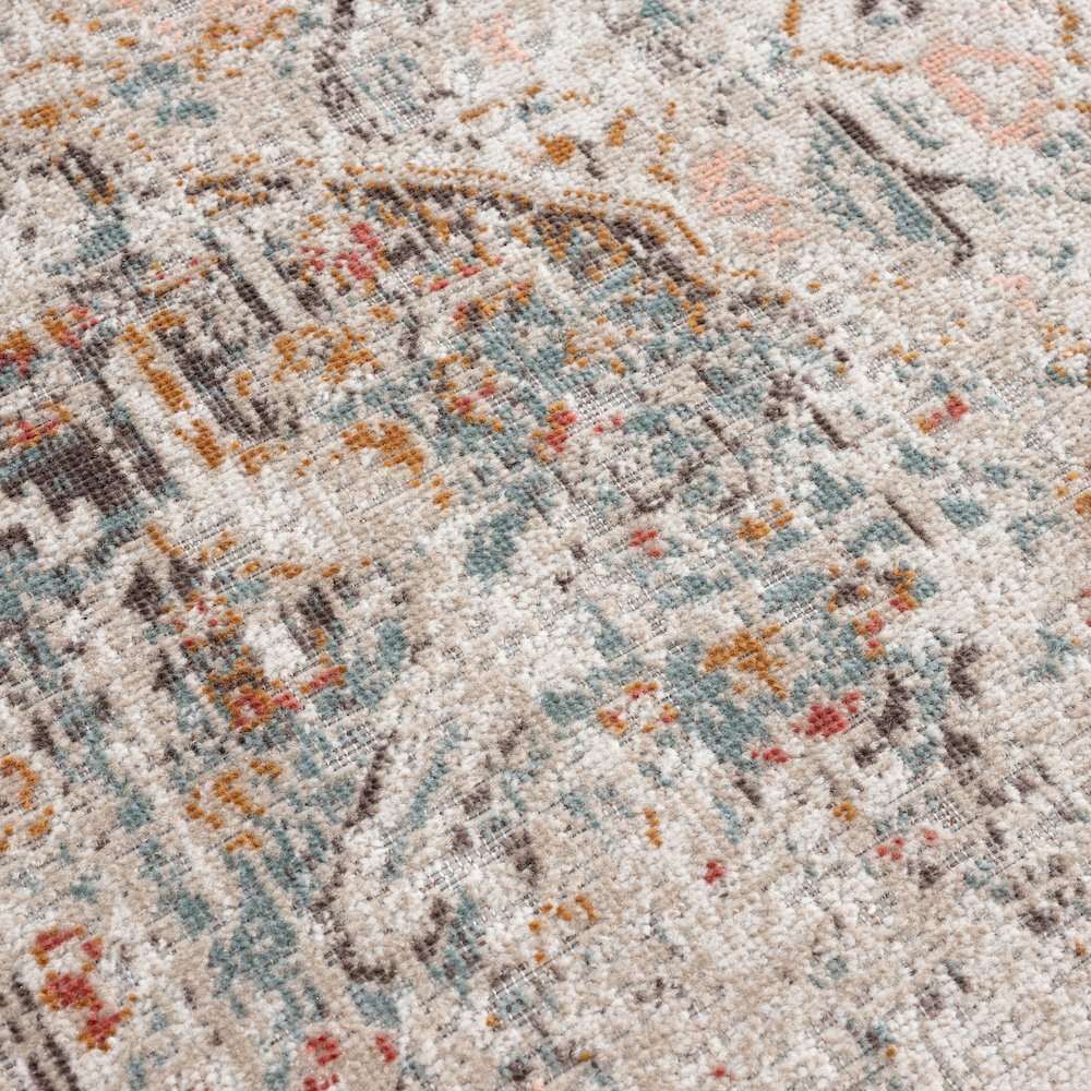 Antiquity Durable Performance Area Rug Outdoor in Cream/Multicolored, 9' x 12'. Picture 6