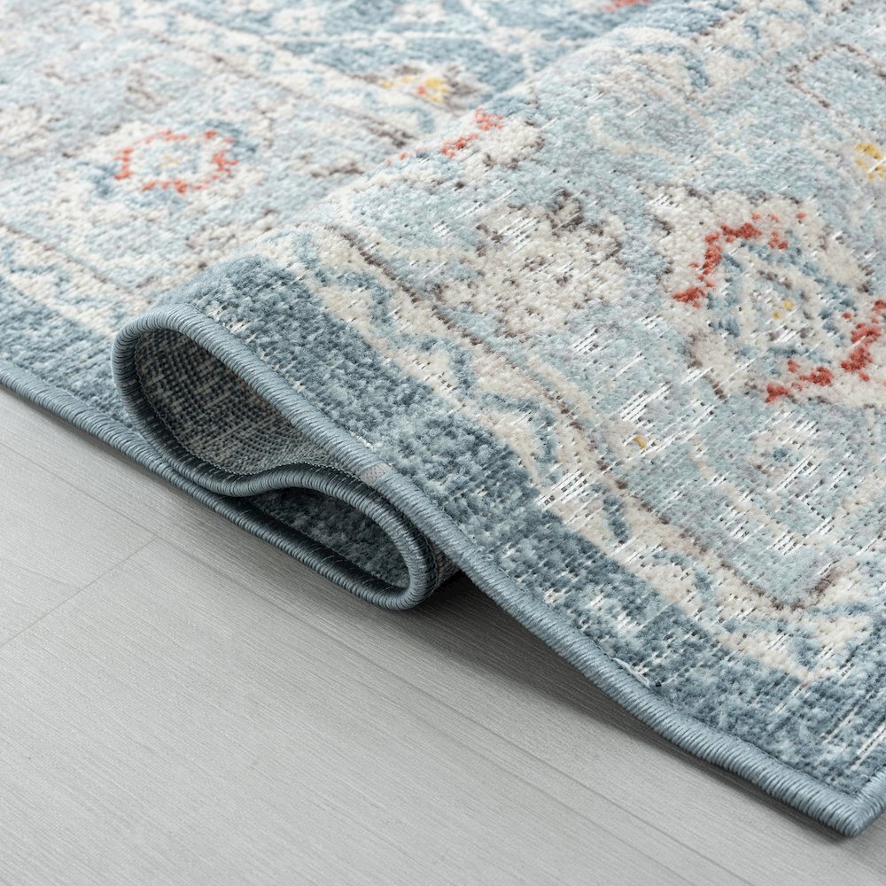 Antiquity Durable Performance Area Rug Outdoor in Blue, 7'9" x 9'9". Picture 4