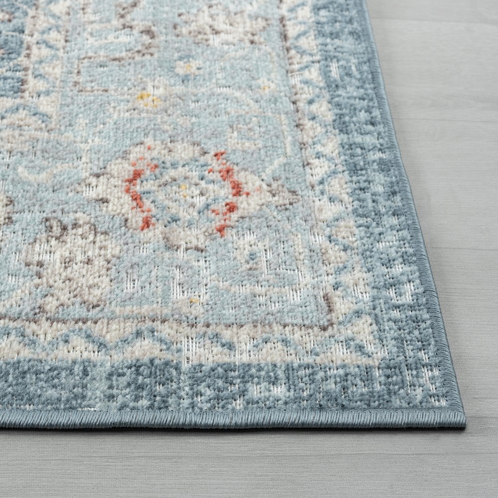Antiquity Durable Performance Area Rug Outdoor in Blue, 7'9" x 9'9". Picture 5
