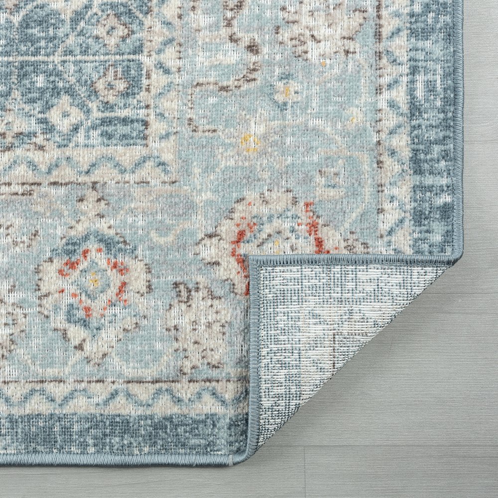 Antiquity Durable Performance Area Rug Outdoor in Blue, 7'9" x 9'9". Picture 6