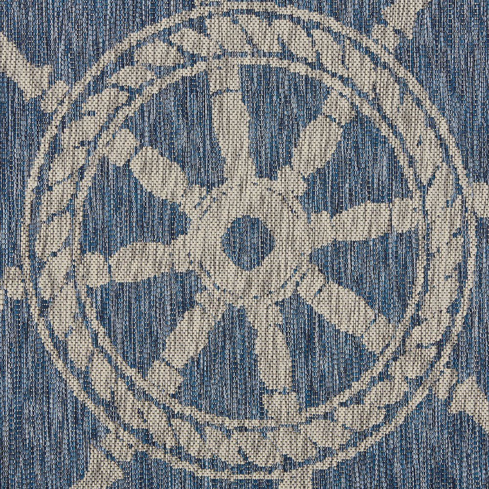 Captiva Durable Performance Area Rug Outdoor in Blue/Gray, 7'9" x 9'5". Picture 2