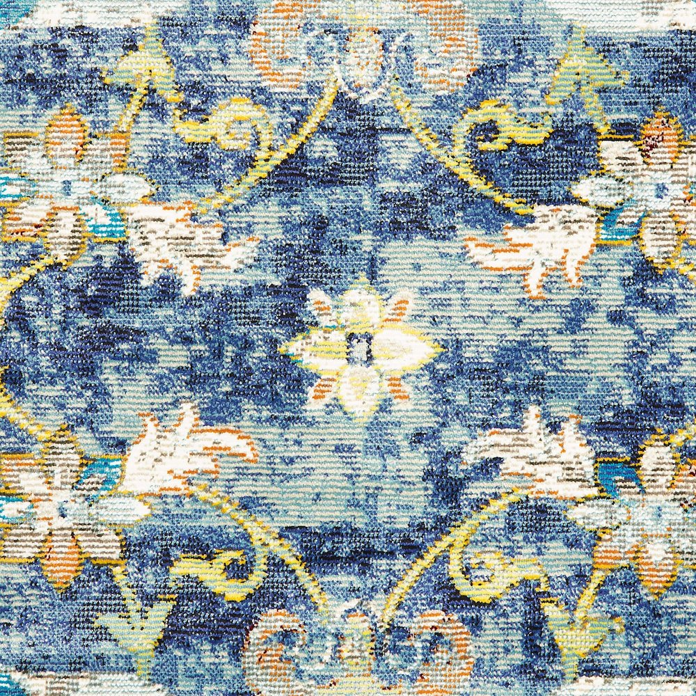 Gala Durable Performance Area Rug Indoor in Blue/Multicolored, 4' x 6'. Picture 7