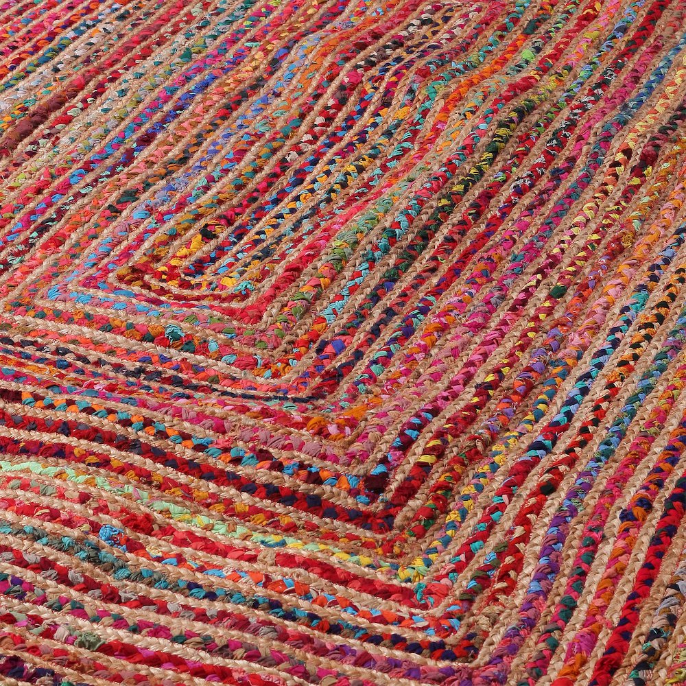 Havana Cotton Blend Area Rug Indoor in Tan/Multicolored, 7'6" x 9'6". Picture 3