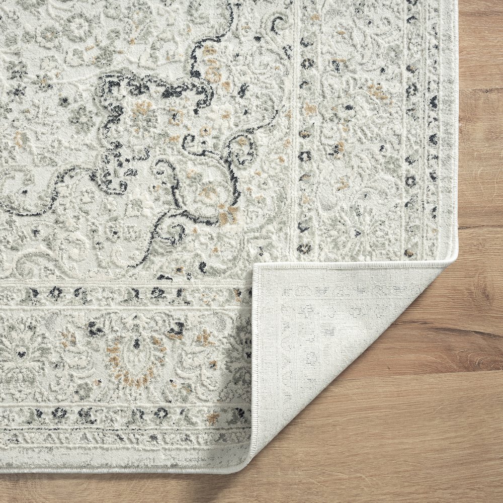 Isabella Performance Blend Area Rug Indoor in Gray, 9' x 12'. Picture 3