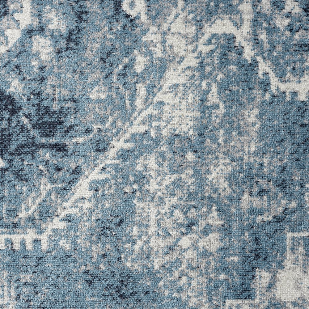 Lanham Durable Performance Area Rug Indoor in Blue/Ivory, 5' x 7'. Picture 7