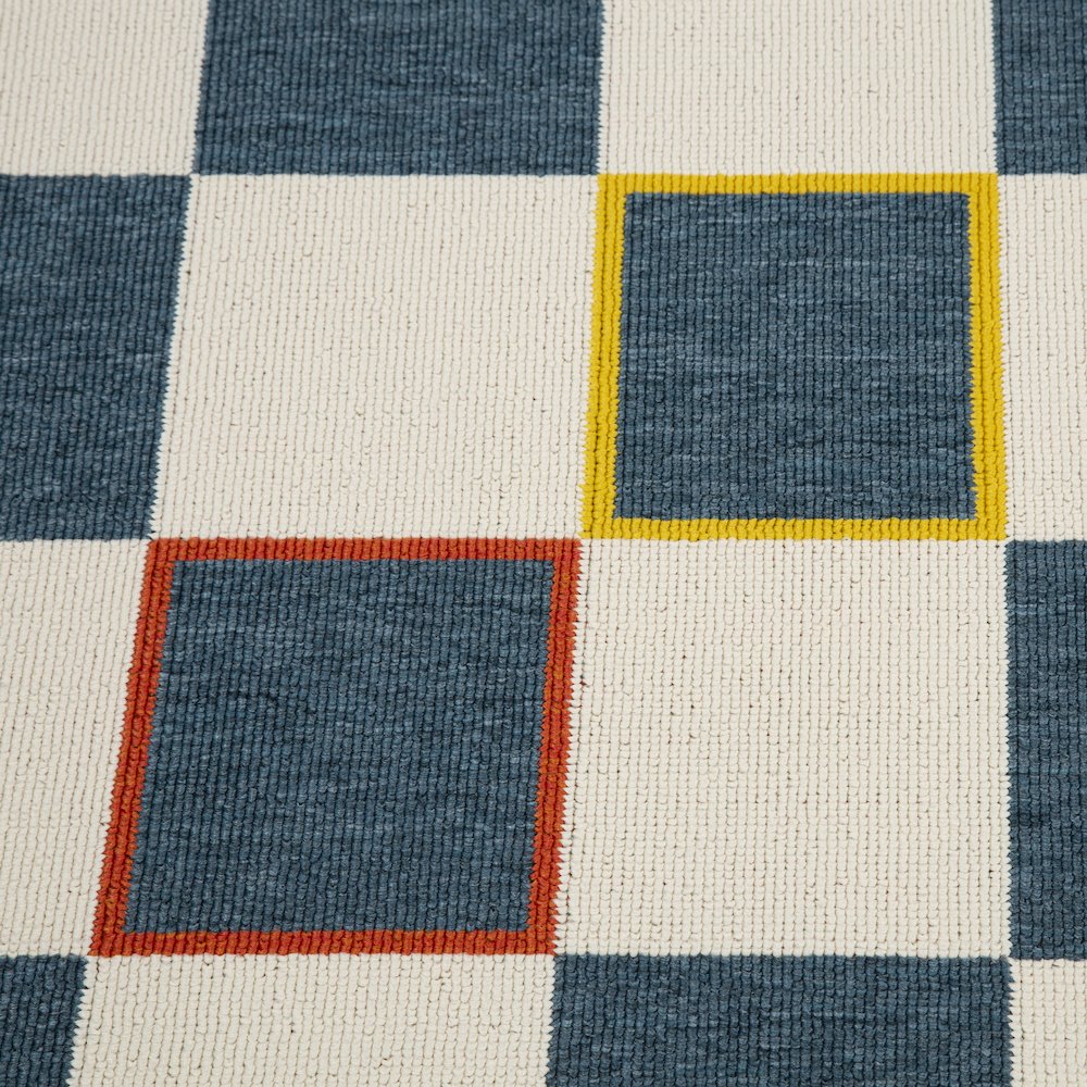 Mapa Durable Performance Area Rug Outdoor in Blue/White, 8' x 9'9". Picture 6