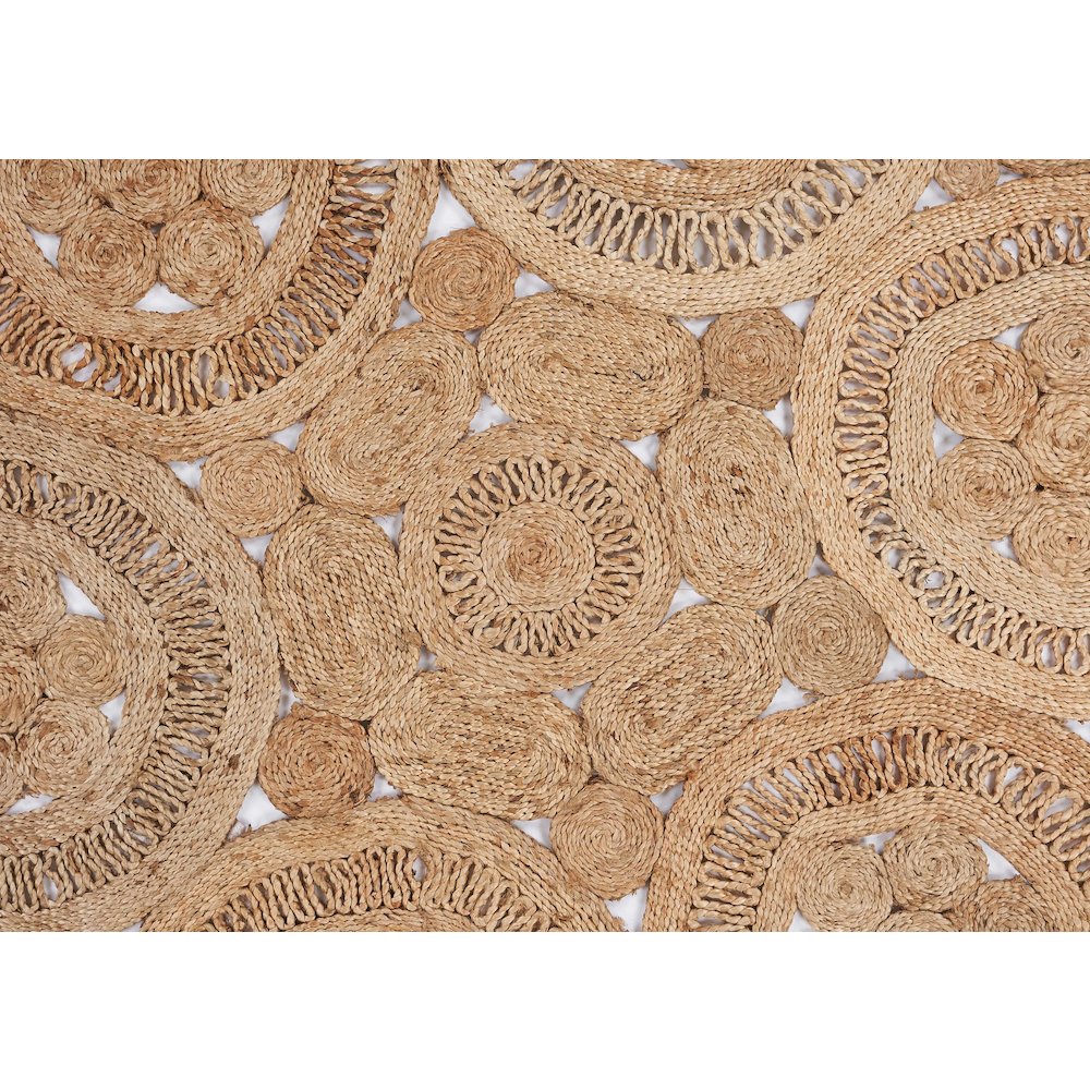 Boutique Jute Jute Area Rug Indoor in Tan/Brown, 7'6" Round. Picture 2