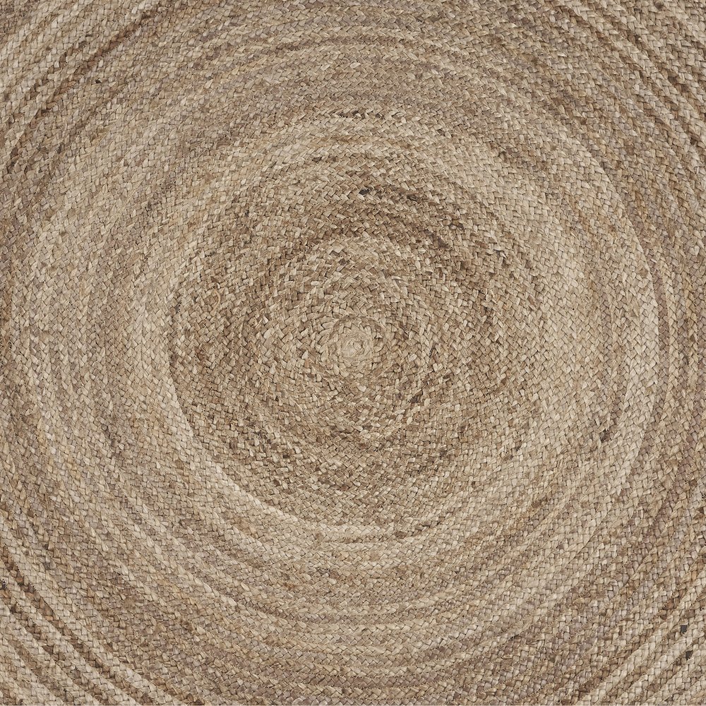 Boutique Jute Jute Area Rug Indoor in Tan/Gray, 7'6" Round. Picture 7