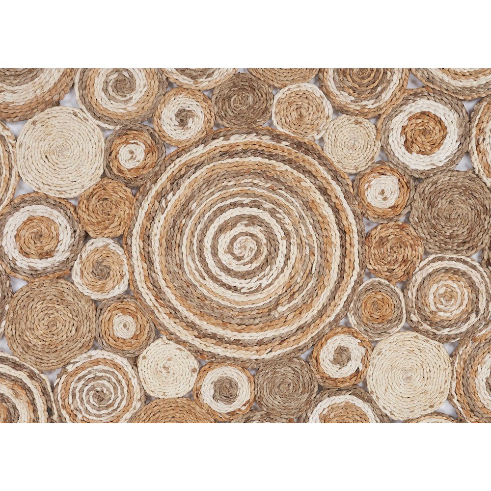 Boutique Jute Jute Area Rug Indoor in Brown/Ivory, 7'6" Round. Picture 7