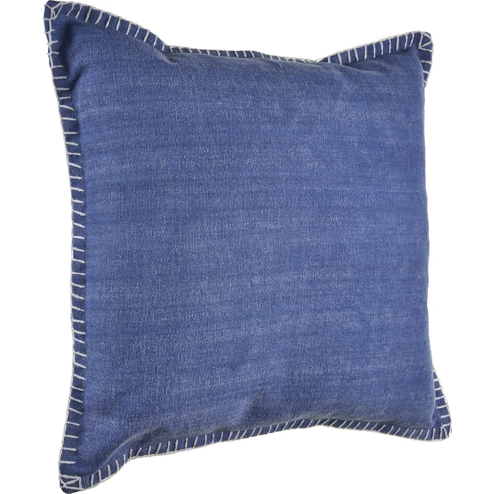 Vital  Cotton Pillow Set of 2 in Blue, 24" x 24". Picture 7