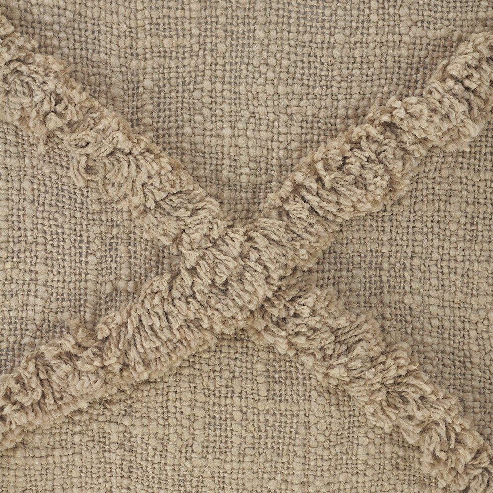 Reese Cotton Pillow Set of 2 in Brown, 20" x 20". Picture 2