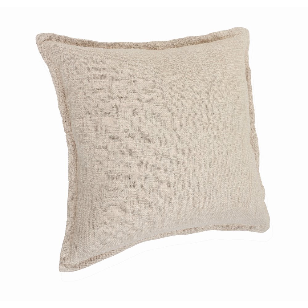 Aspen Cotton Pillow Set of 2 in Beige, 20" x 20". Picture 5
