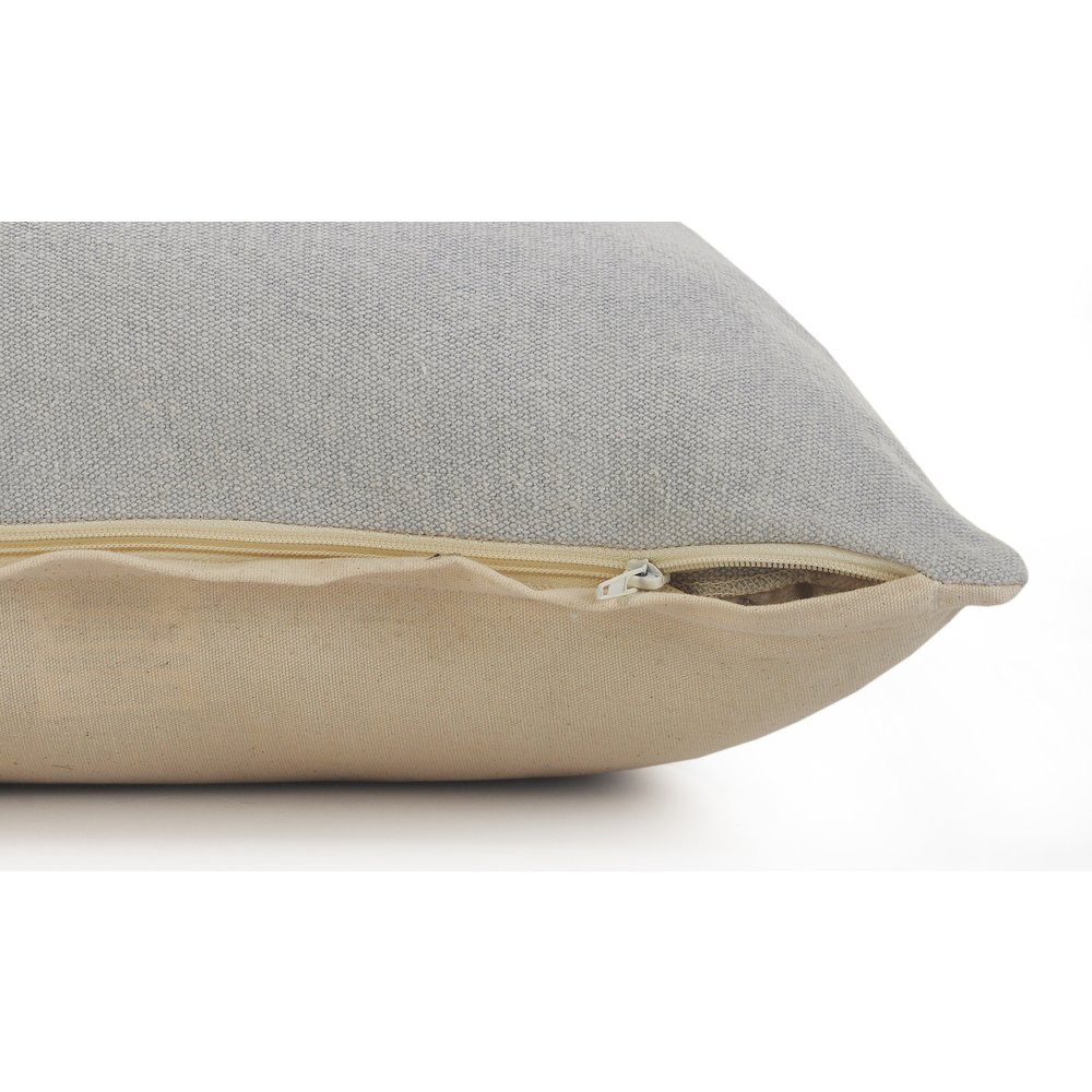 Sundaze Cotton Pillow Set of 2 in Gray, 14" x 36". Picture 3