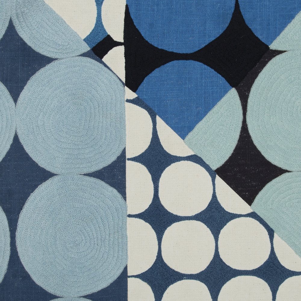 Stacy Garcia  Cotton Poly Filled Pillow in Blue/Ivory, 20" x 20". Picture 7