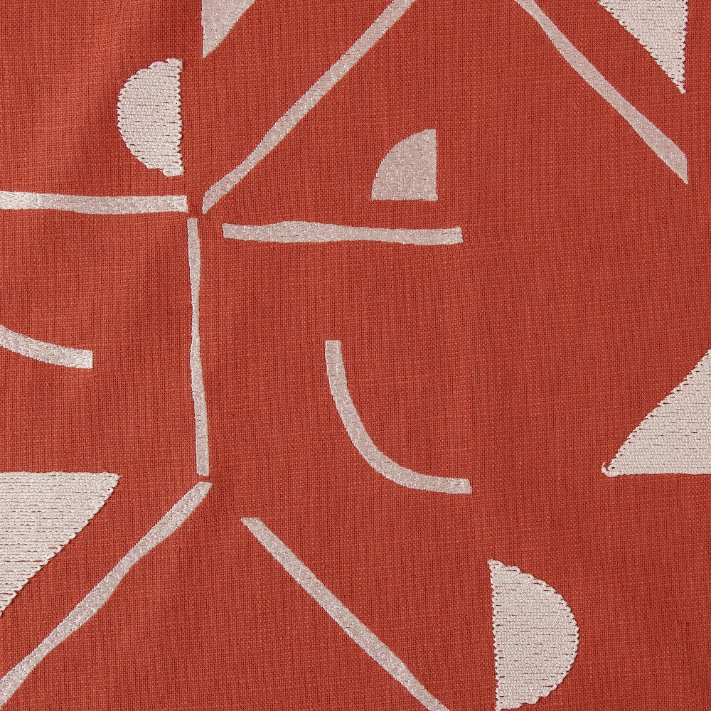 Stacy Garcia  Cotton Blend Poly Filled Pillow in Orange/Ivory, 20" x 20". Picture 7