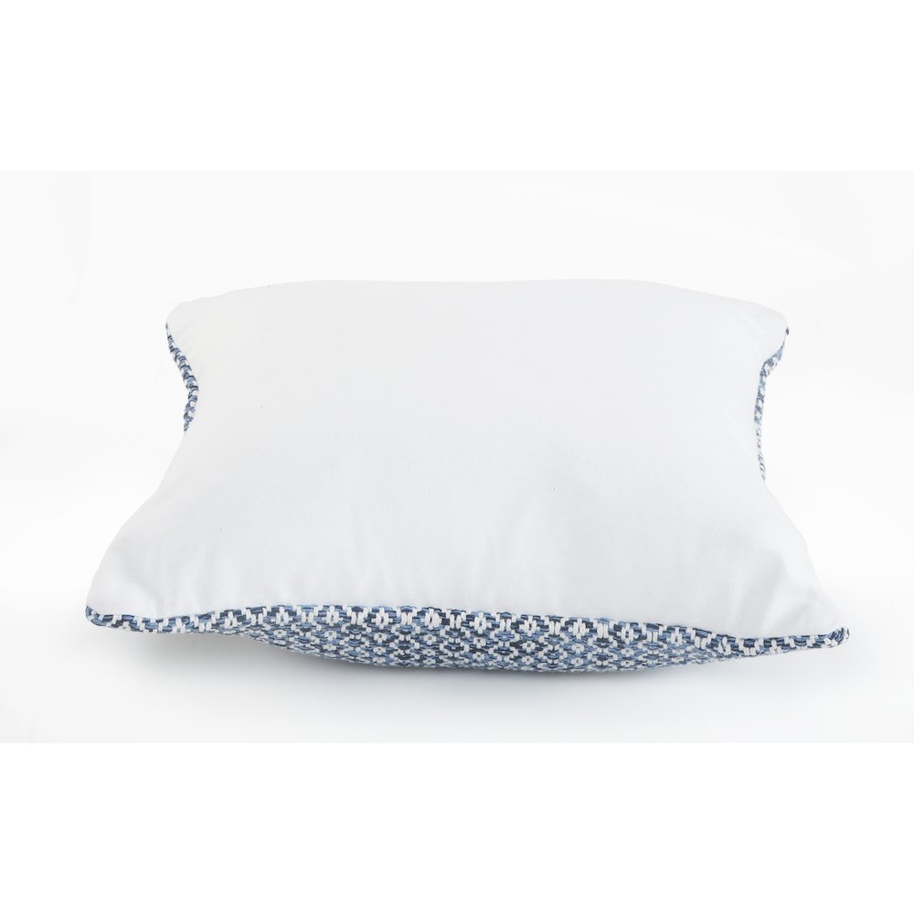 Insignia Cotton Pillow Set of 4 in Blue/White, 18" x 18". Picture 7
