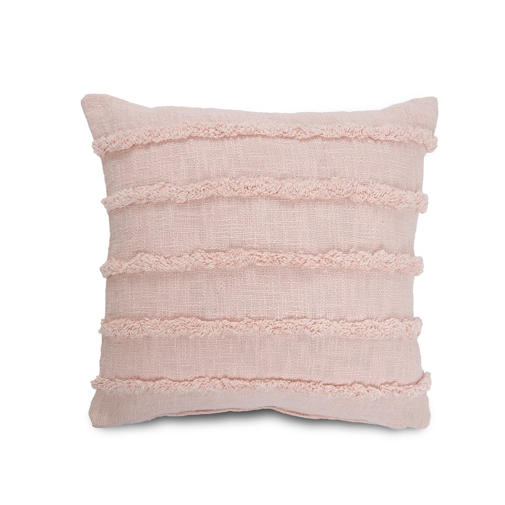 Rory Cotton Pillow Set of 4 in Pink, 20" x 20". Picture 4