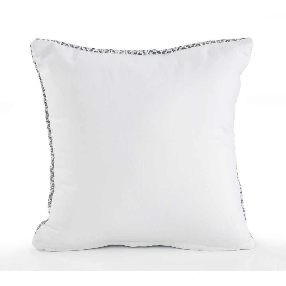 Insignia Cotton Pillow Set of 4 in Gray/White, 18" x 18". Picture 5