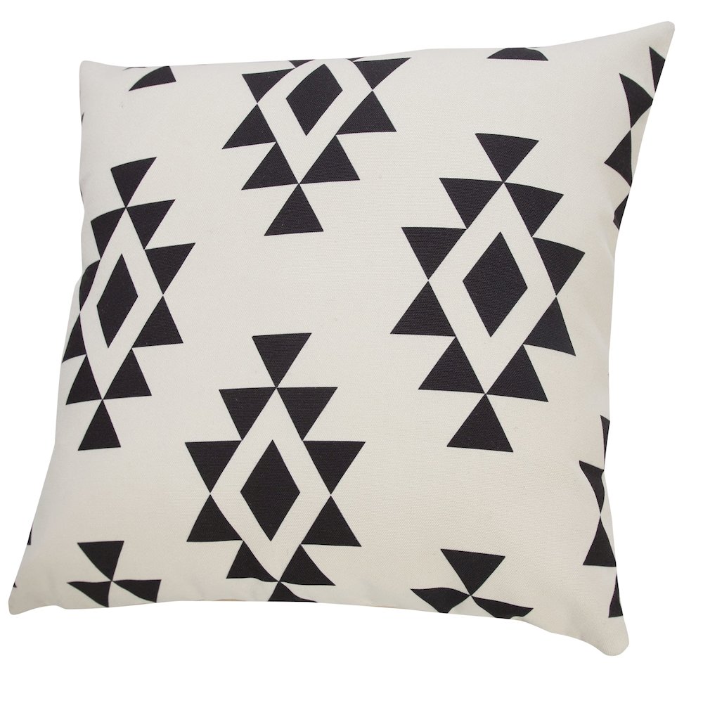 Ox Bay Hand-Woven Black/White Geometric Recycled P.E.T Yarn Pillow Cover. Picture 2