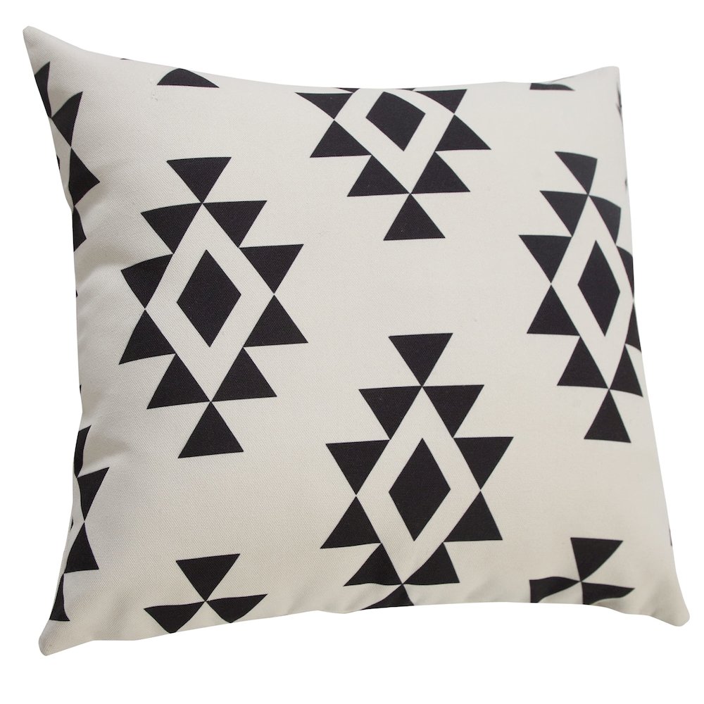 Ox Bay Hand-Woven Black/White Geometric Recycled P.E.T Yarn Pillow Cover. Picture 3