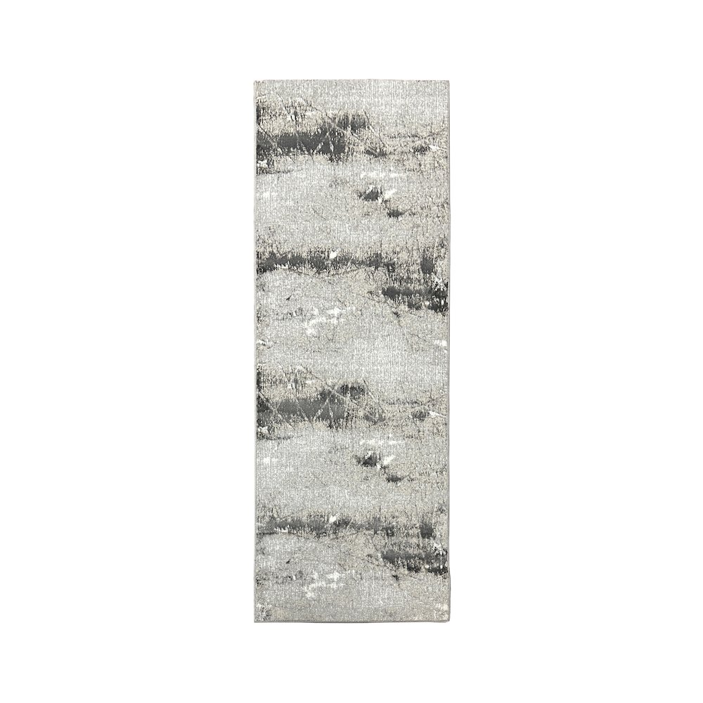 Antalya Durable Performance Area Rug Indoor in Beige/Gray, 2'6" x 8'. Picture 1