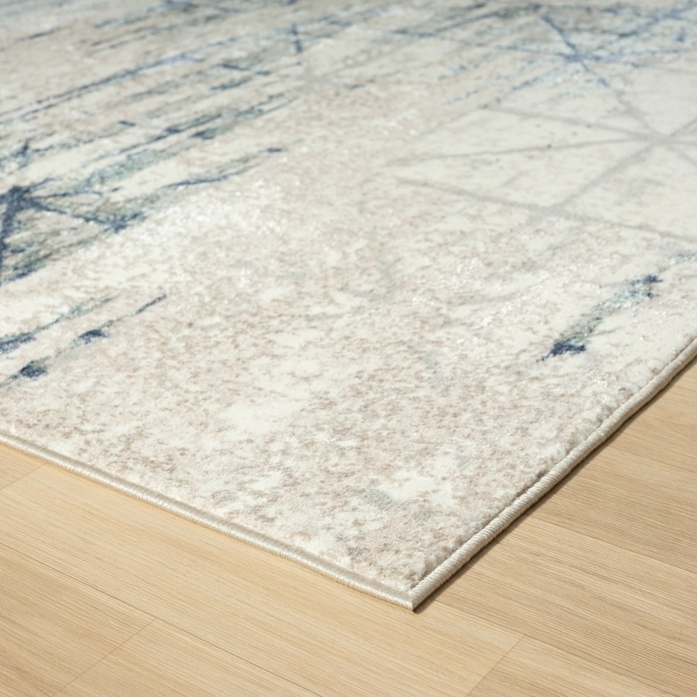 Antalya Durable Performance Area Rug Indoor in Blue/Gray, 2'2" x 3'. Picture 5
