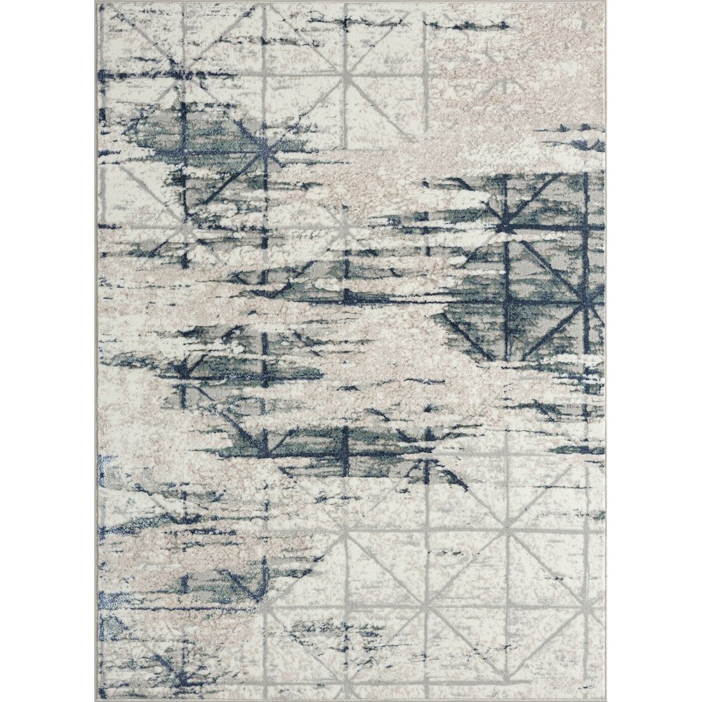Antalya Durable Performance Area Rug Indoor in Blue/Gray, 2'2" x 3'. Picture 1