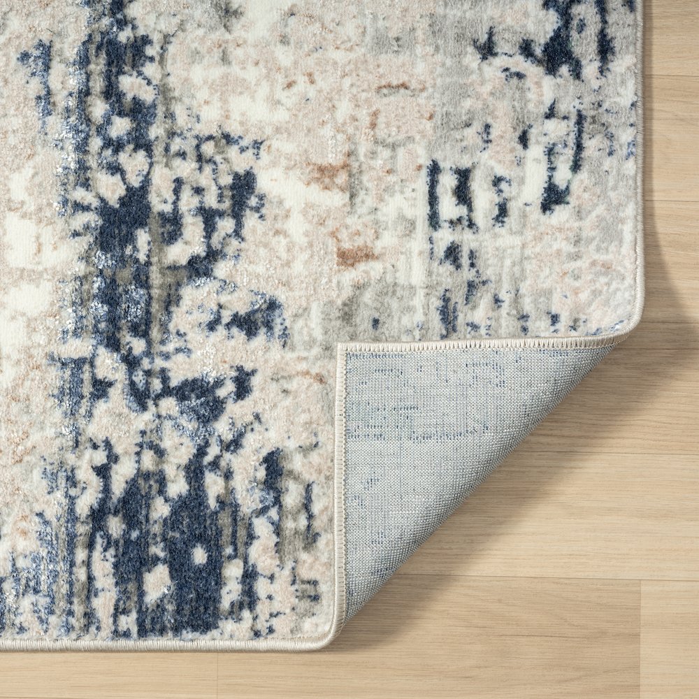 Antalya Durable Performance Area Rug Indoor in Gray/Blue, 2'2" x 3'. Picture 6